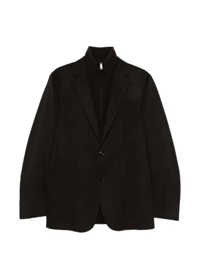 Zegna Pockets Cashmere Jacket In Black