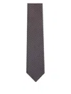Zegna Pointed Silk Tie In Gray