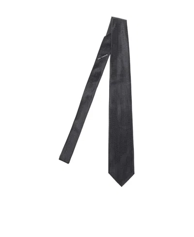 Zegna Pointed Tie In Black