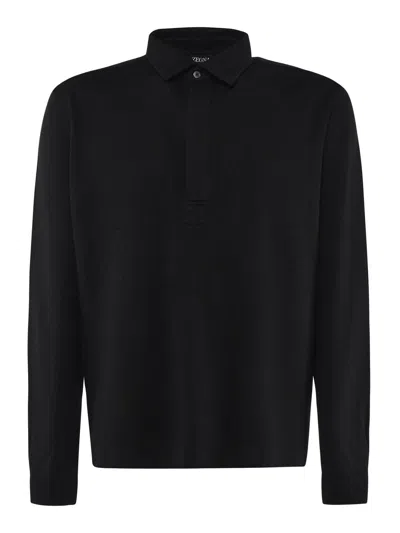 ZEGNA LONG-SLEEVED POLO SHIRT