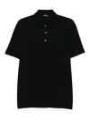 Zegna Wool Polo Shirt In Black