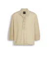 Zegna Knitted Polo Shirt In Beige Clair