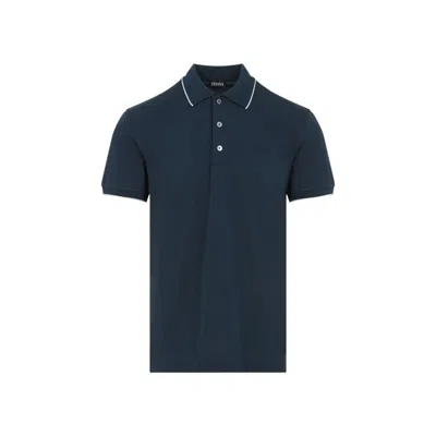 Zegna Cotton Polo In Green