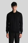 Zegna Polo In Black Wool In Black
