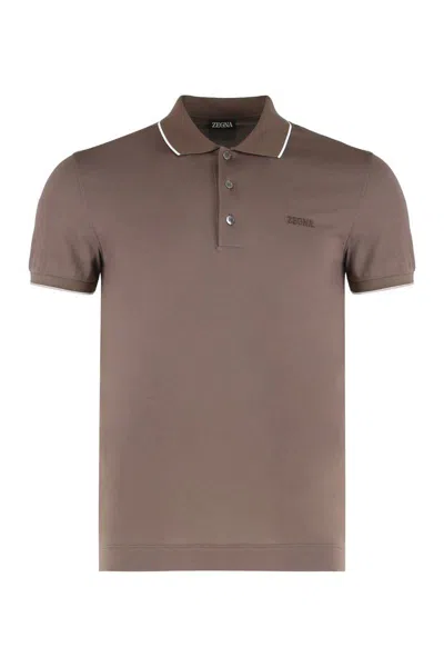 ZEGNA ZEGNA POLO IN ELASTIC COTTON