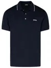 Zegna Cotton Polo Shirt With Logo In Blue