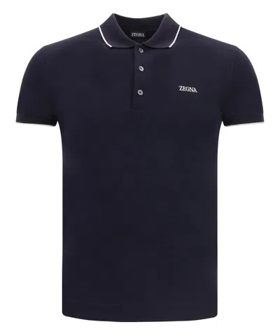 Zegna Polo Shirt In Blue