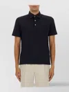 Zegna Cotton Polo Shirt With Pocket In Black