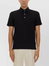 Zegna Cotton Polo Shirt With Pocket In Black