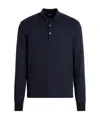 Zegna Polo Shirt With Lapel Buttons In Black