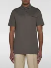 Zegna Polo Shirt  Men Color Beige In Cream