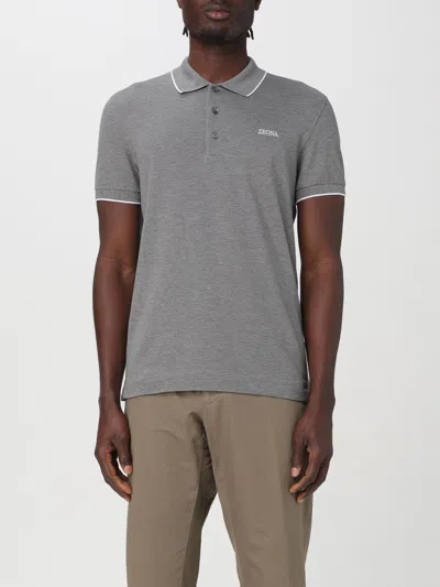 ZEGNA POLO SHIRT ZEGNA MEN COLOR GREY,F31354020