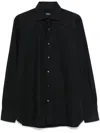 Zegna Poplin Shirt In Black