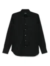 Zegna Poplin Shirt In Black