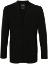 Zegna Poplin Wool Blazer In Black