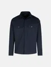 Zegna 'premium' Blue Cotton Blend Jacket In Blue