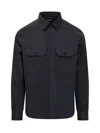Zegna Cotton-blend Overshirt In Blue
