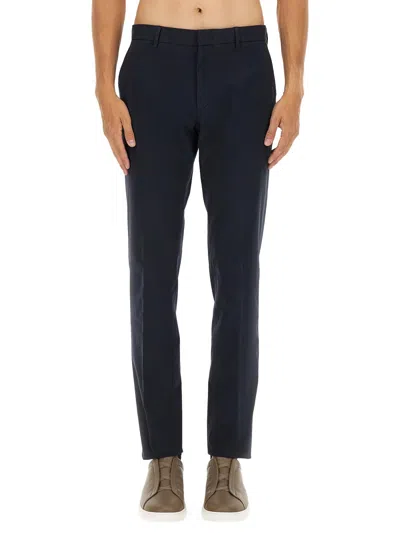 Zegna Premium Cotton Pants In Black