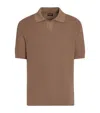 Zegna Premium Cotton Polo Shirt In Light Brown