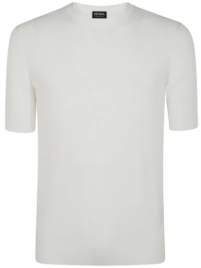 ZEGNA ZEGNA PREMIUM COTTON STITCH T-SHIRT CLOTHING