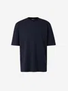 Zegna Short-sleeved Crewneck T-shirt In Blue