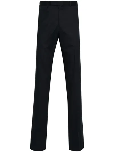 Zegna Pressed-crease Chino Pants In Blue