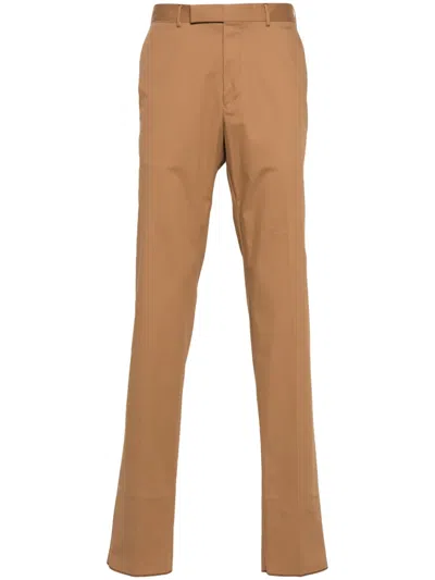 Zegna Cotton Blend Suit Pants In Brown