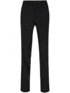 Zegna Wool Trousers With Belt Loops And Button Detail In Black