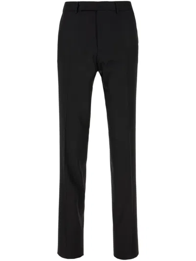 ZEGNA PRESSED-CREASE TAPERED TROUSERS