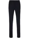 Zegna Pressed-crease Tapered Trousers In Blue
