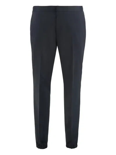 Zegna Pressed-crease Trousers In Blue