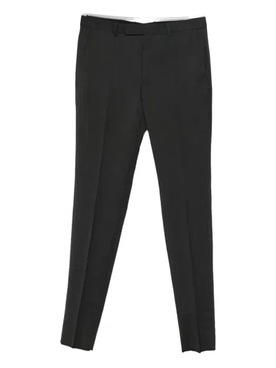 Zegna Pressed-crease Trousers In Gray