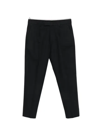 Zegna Pressed-crease Trousers In Black