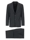 Zegna Single-breasted Blazer And Trousers Two-piece Set In Gray