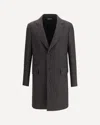 Zegna Brown Wool Coat In Gray