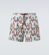 Zegna Printed Swim Trunks In Multi