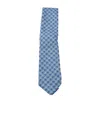 Zegna Geometric-pattern Tie In Blue