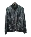Zegna Printed Zipper Casual Jacket In Black