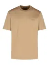 Zegna Crew Neck Regular Fit Short Sleeves T-shirt In Beige