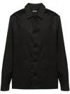 Zegna Linen Chore Jacket In Black