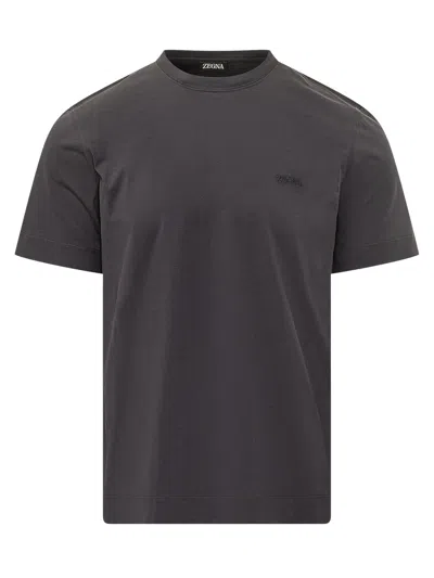 Zegna Pure Cotton T-shirt In Black