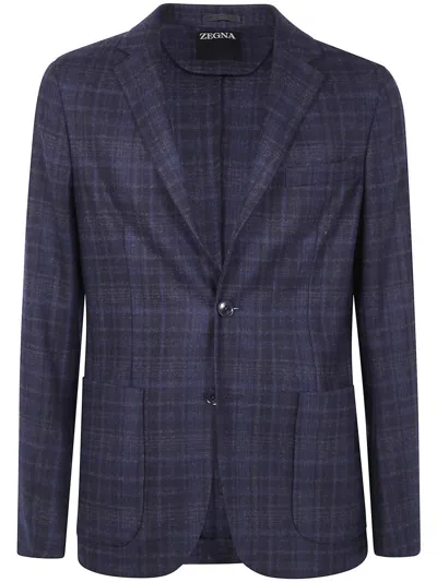 ZEGNA ZEGNA PURE WOOL JACKET CLOTHING