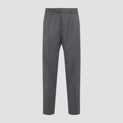 Zegna Pure Wool Pants In Gray