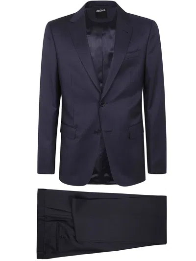 Zegna Men's Pure Wool Suit In Blue