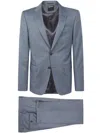 Zegna Z  Single-breasted Pressed Crease Tailored Suit In Blue