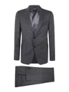 Zegna Z  Single-breasted Pressed Crease Tailored Suit In Dark Grey
