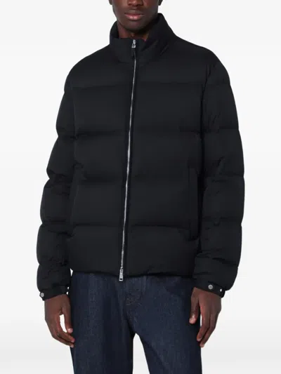 Zegna Quilted Down-filled Jacket In Black