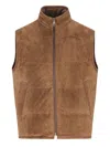 Zegna Quilted Waistcoats In Brown