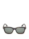 Zegna Rectangle-frame Sunglasses In Brown