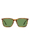 Zegna Rectangular-frame Sunglasses In Brown
